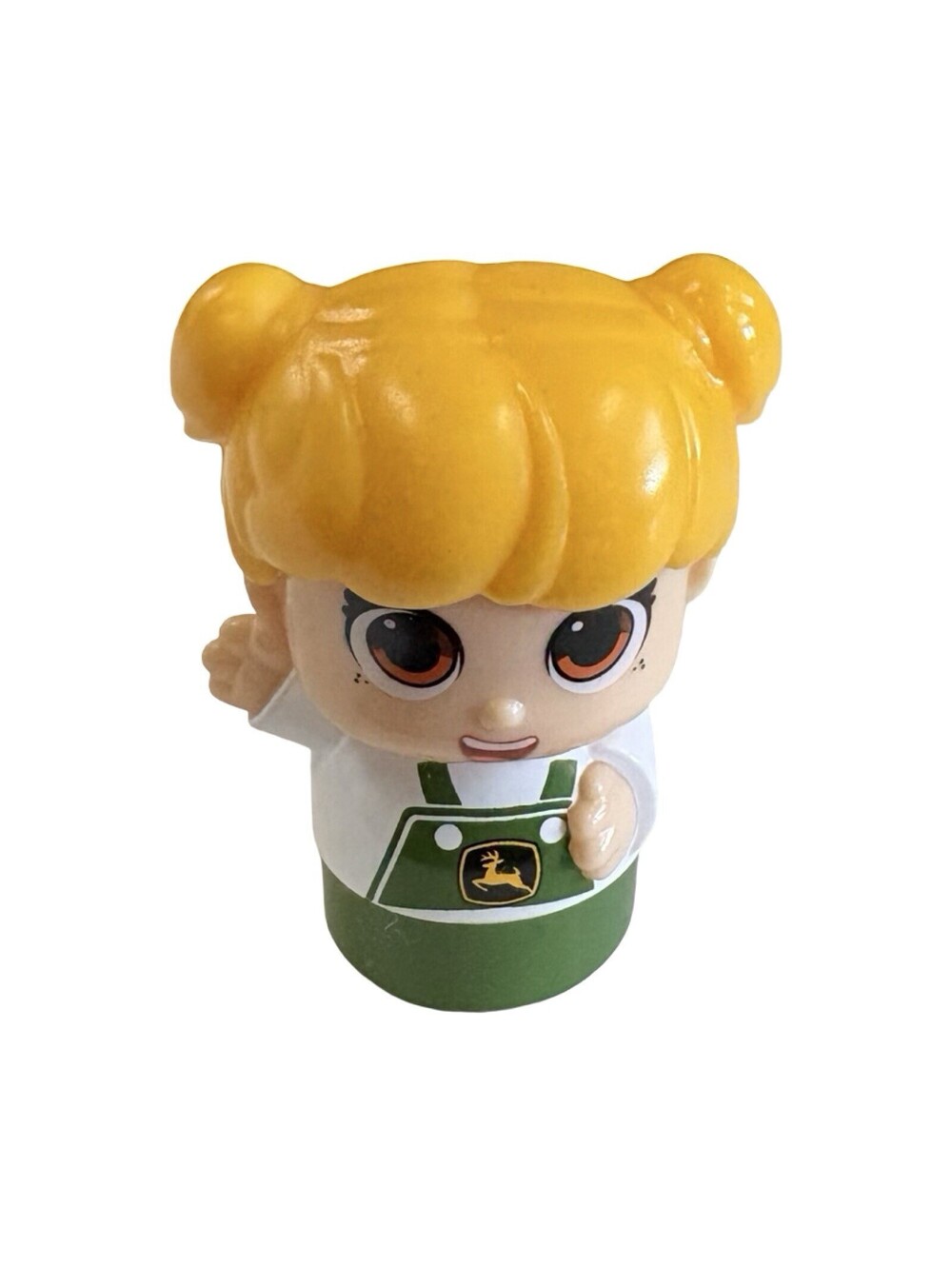 Rare Mega Bloks John Deere Farmer Blonde Girl Pigtails Figure